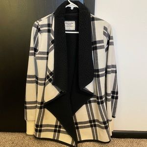 Abercrombie and Fitch Plaid Thermal Cardigan/Poncho